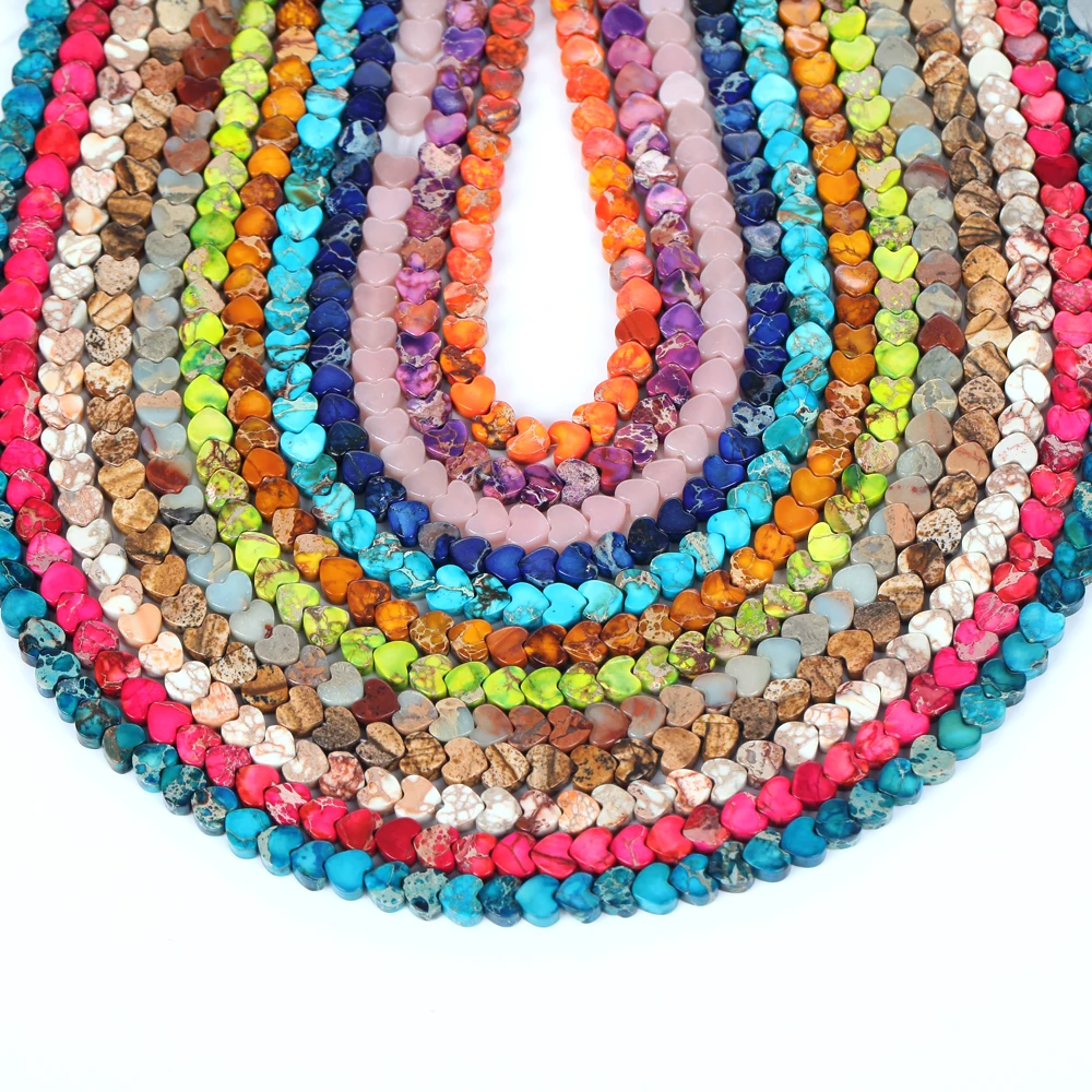 Бусины в форме сердца из опала 6 х3 мм | Украшения и аксессуары