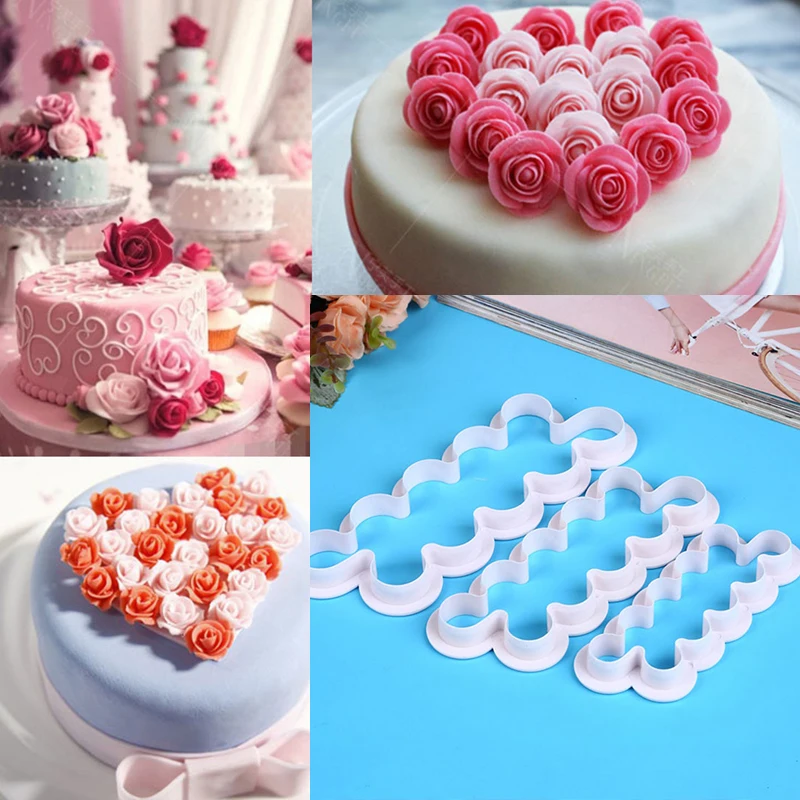 3D Роза цветы силиконовые формы помадка мыло Форма для торта капкейков желе