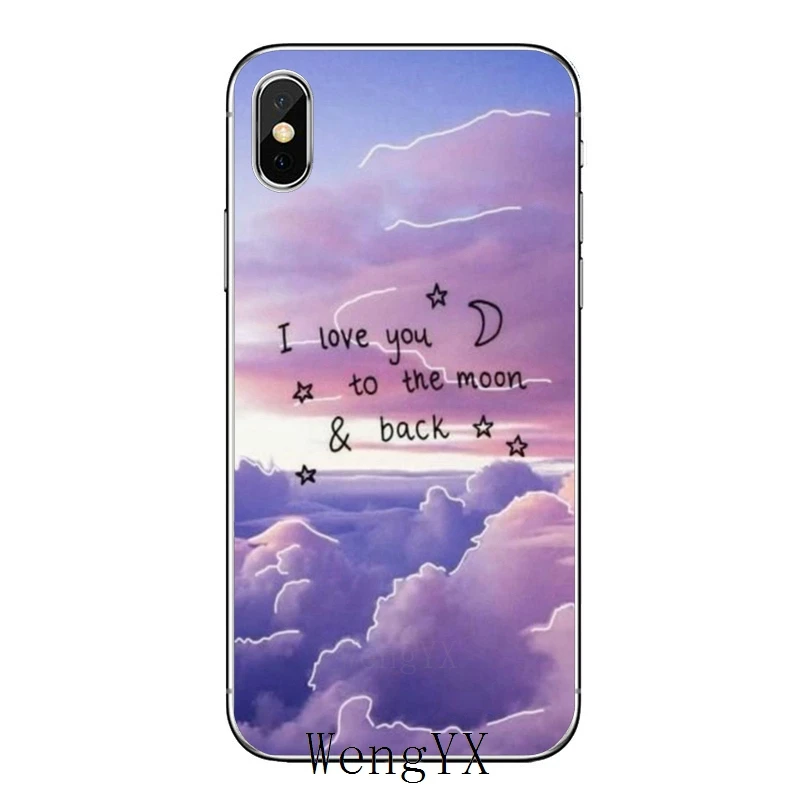 С надписью «I Love You To The Moon And Back(для iPhone 11 pro XR X XS Max 8 7 6s plus SE 5S 5c iPod Touch 5 6 Чехол - Цвет: Moon-And-Back-A-11