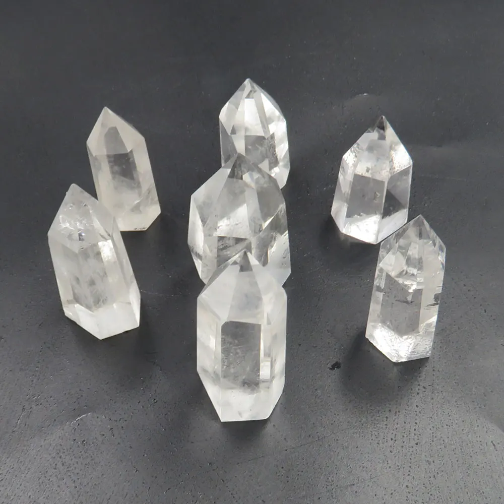 ( 7 pcs/lot ) 138g Rare Natural Small Clear Quartz Single Terminated Crystal Wands Reiki Healing for 2020 Holiday Gift | Дом и сад