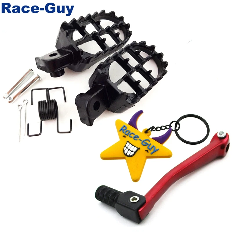 Алюминиевые Подножки для ног + 11 мм рычаг переключения передач 50cc 70cc 90cc 110cc 125cc