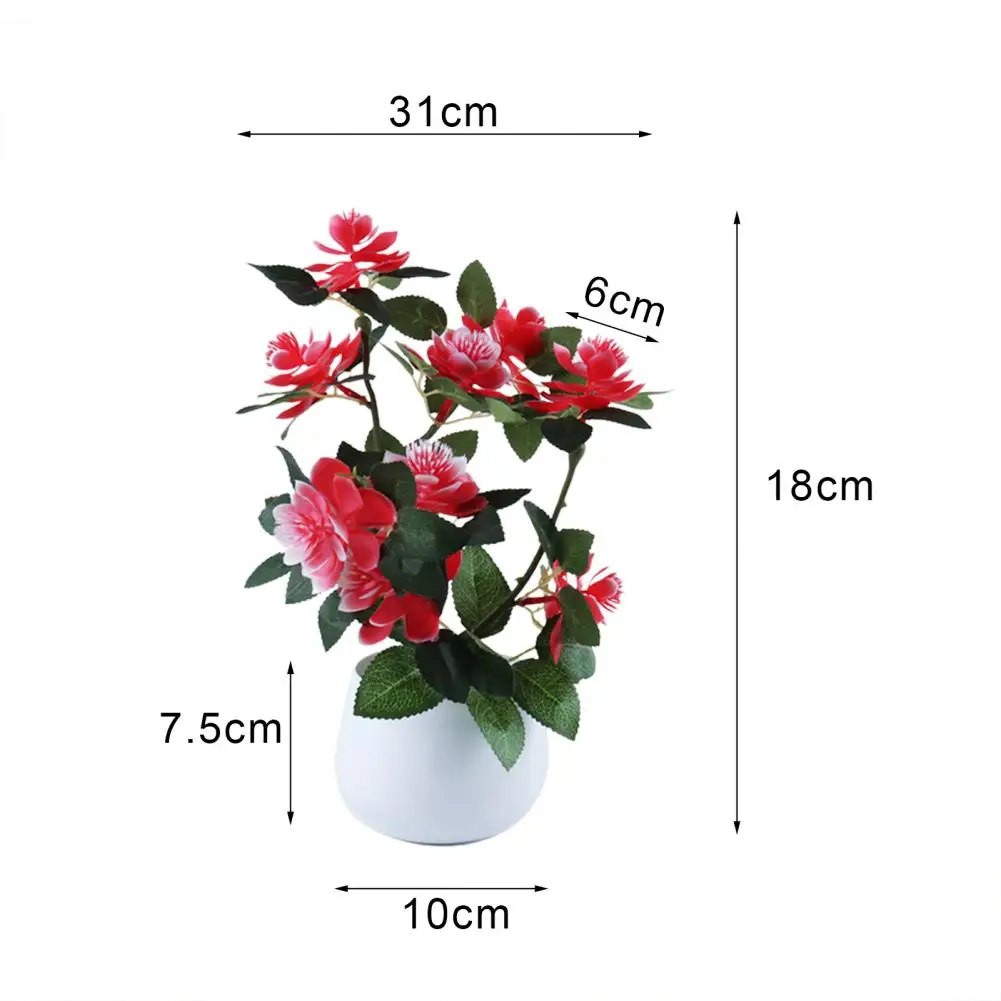

80% HOT SALE 1 Set Artificial Potted Plant Portable Fadeless Plastic Home Decor Simulation Flower for Wedding For Home Decor