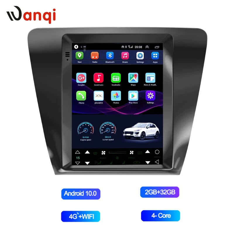 Автомобильный радиоприемник Tesla Android10 9 7 дюйма 4G Wi Fi для Skoda Octavia 2014 2018