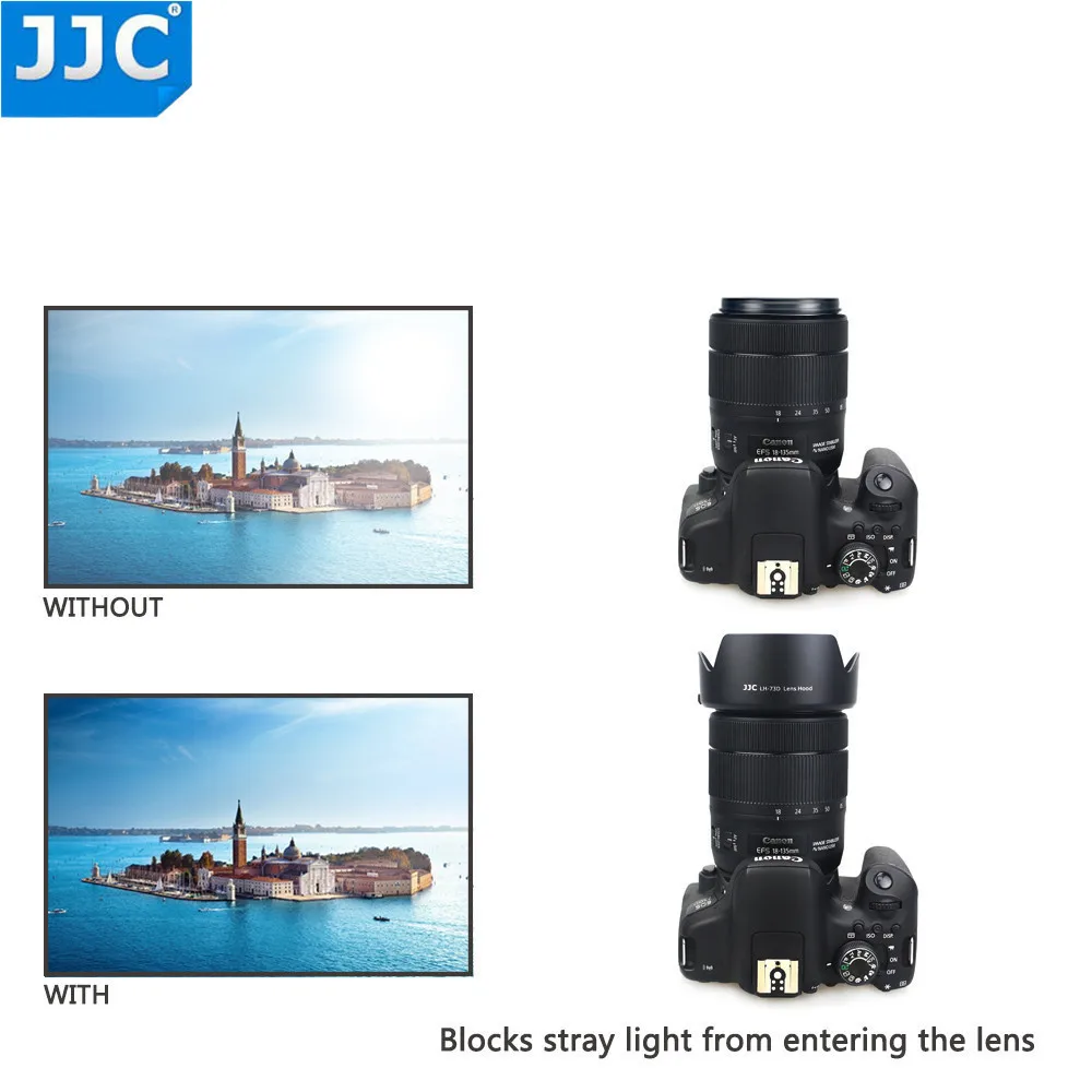 JJC бленда объектива для Canon EF S 18 135 мм f/3 5 6 is USM RF 24 104 F4 L IS объектив на EOS R6 80D 77D 60D