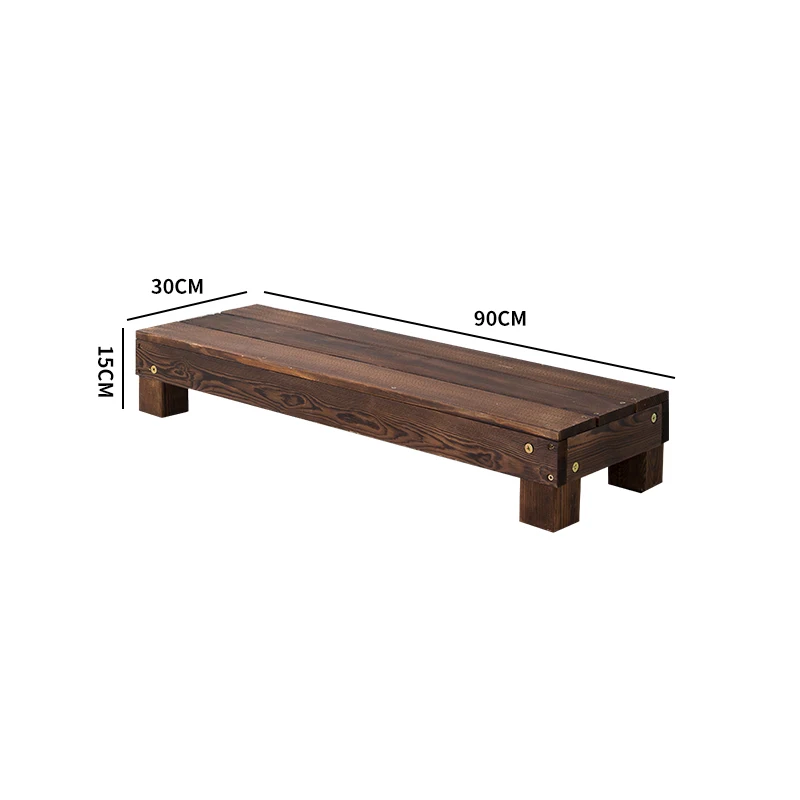 

Solid wood succulent flower stand long bench multilayer balcony ladder antiseptic wooden shelf potted pot