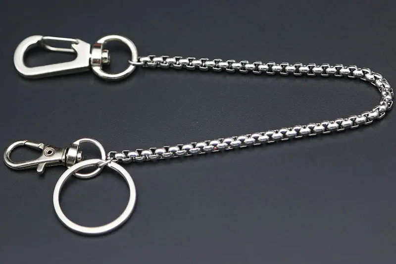 Длинный металлический кошелек квадратная коробка цепочка поводок джинсы кольцо