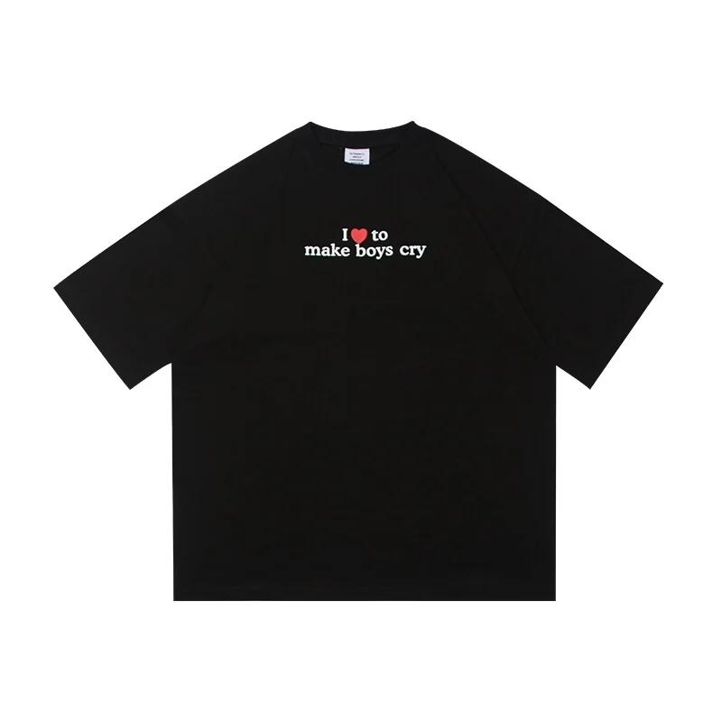 

High Street Brand We11done Black Letter Printing Embroidery Batik Top Streetwear Jujutsu Kaisen Men's T-shirt Woman Clothes