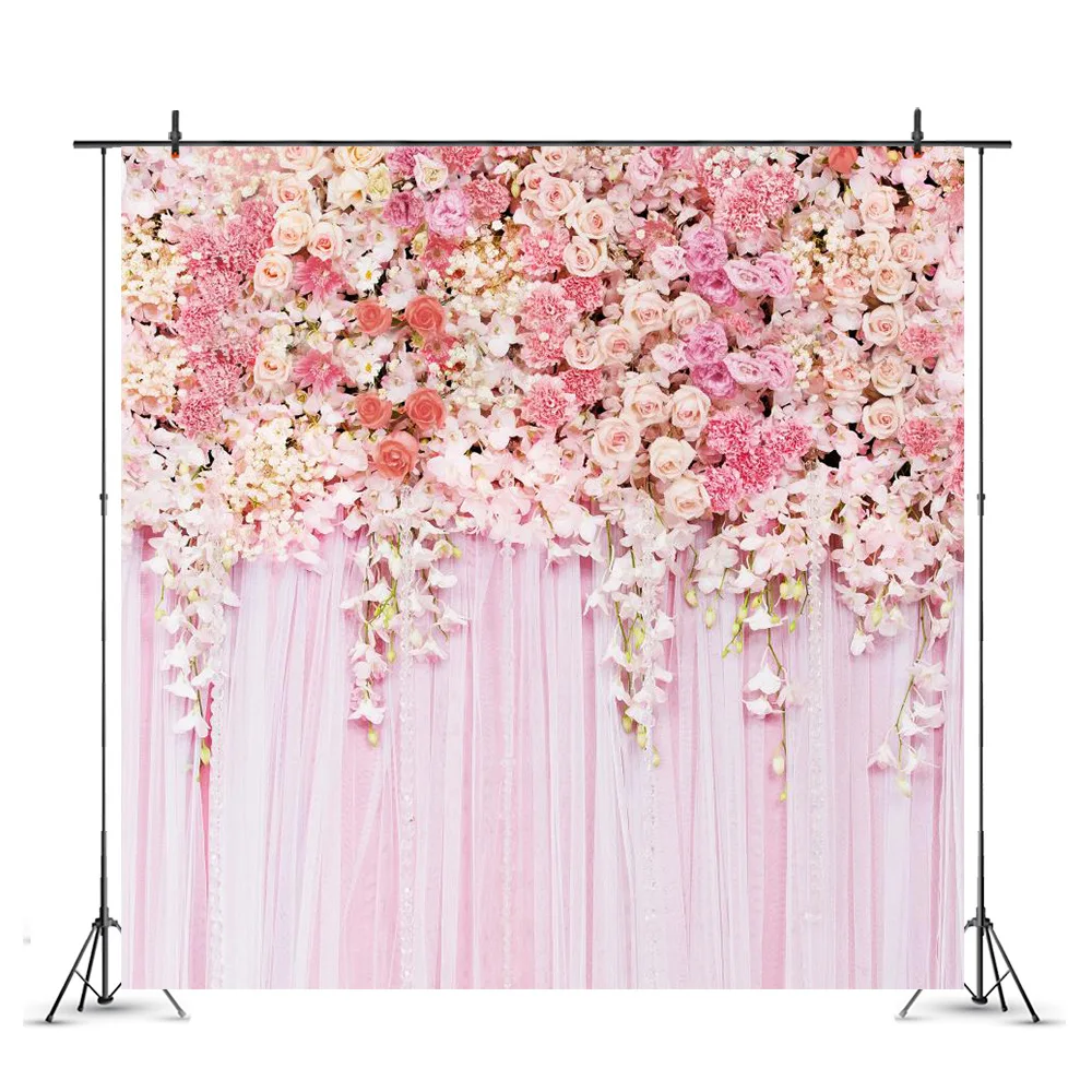 Романтические градиентные розовые цветы настенные вечерние Плакаты для свадьбы