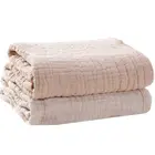 Хлопковое детское одеяло, пеленка для младенцев, одеяло для сна, теплое покрывало для кровати, муслиновое детское одеяло, 6 слоев