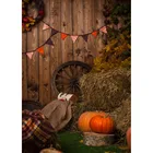 Фотофоны на Хэллоуин для фотостудии ферма сарай сено Урожай виниловый портрет фотобудка фон для семьи детей малышей