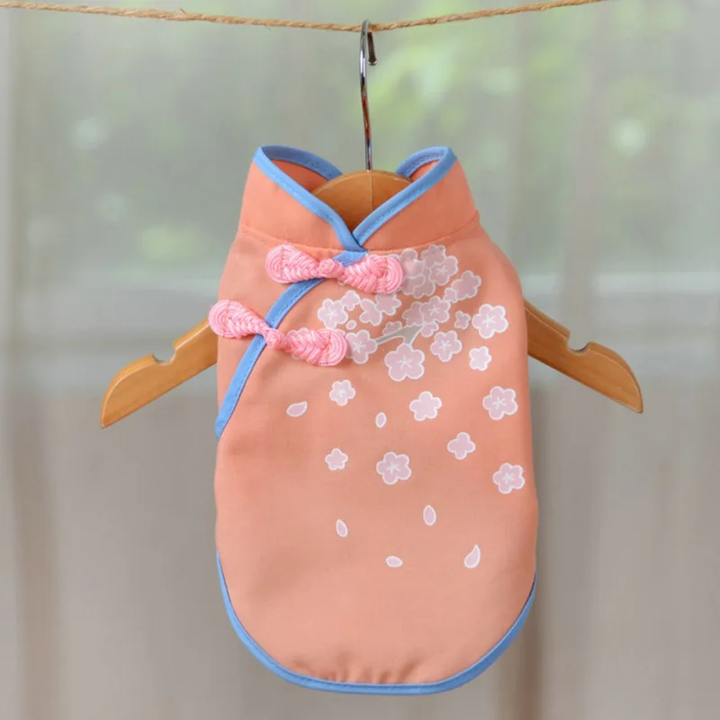 

Pet Cat Dog Dress Fashion Chinese Style Soft Comfortable Breathable Holiday Party Costumes Dog Dresses