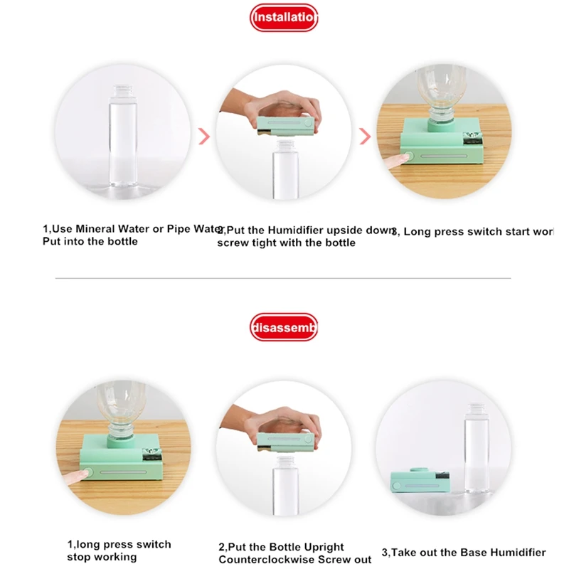 Бутылка для воды портативный увлажнитель перезаряжаемый ароматерапия Арома USB