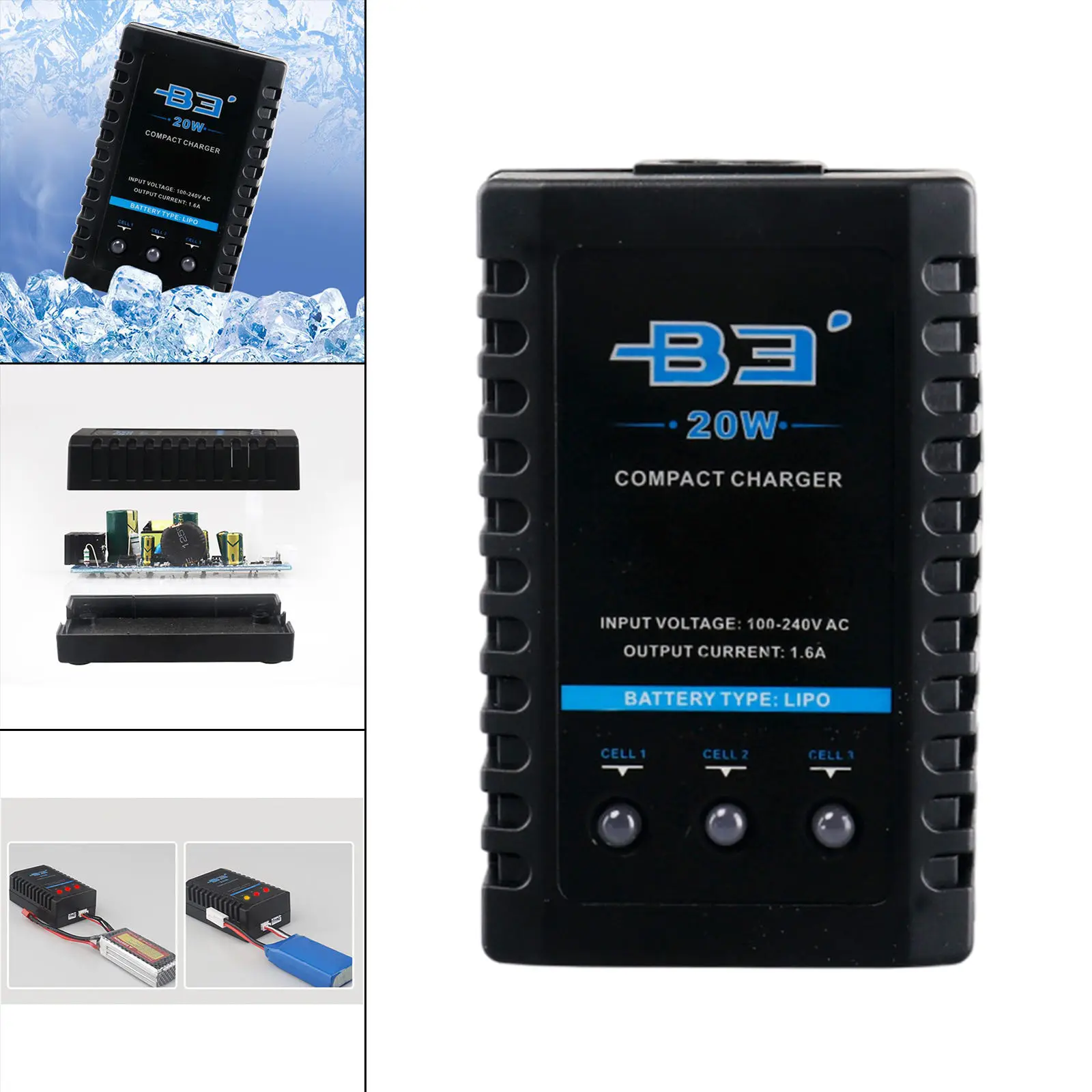 Балансирующее зарядное устройство B3 20 Вт для литиевой батареи 7 4 В 11 1