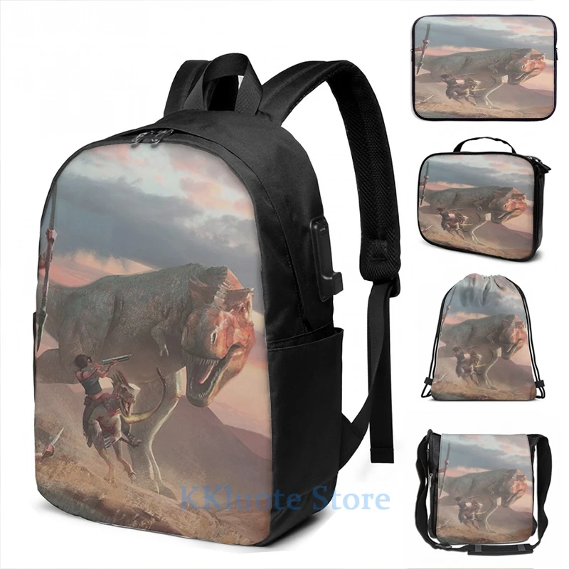 Рюкзак мужской/женский с USB-зарядкой и забавным графическим принтом | Багаж сумки