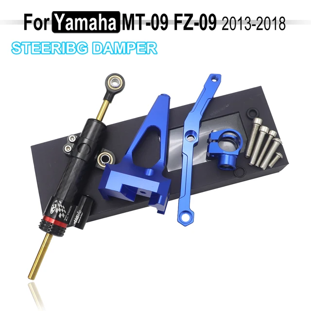 Mt-09 cnc motorcycle steering stabilize damper bracket mount for yamaha mt-09 mt 09 mt09 2013 2014 2015 2016 2017 2018 2019 2020