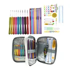 Портативный крючок для вязания крючком, пряжа для вязания, чехол для рукоделия, набор для вязания, держатель для ножниц, крючок, аксессуары для дома, 1 комплект