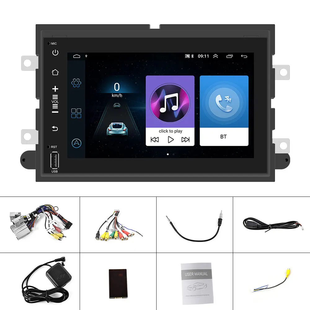Автомагнитола Hikity мультимедийный плеер на Android с GPS для Ford F150 F250 F350 Fusion Taurus Freesatr MKX