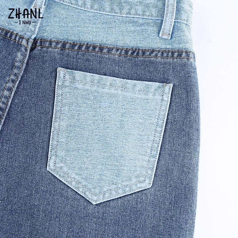 Y2k Patchwork Straight Jeans Women Baggy Denim Pants Blue Jeans Woman High Waist Clothes Wide Leg Vintage Quality Streetwear