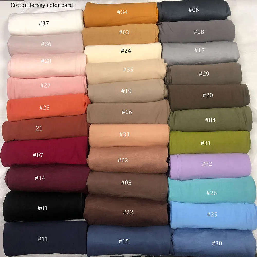 

RedlineSGM 180*80cm Two Side Redline plain Jersey Scarf Soft Materail Long Shawls Wraps Solid Color Trendy women hijab scarf
