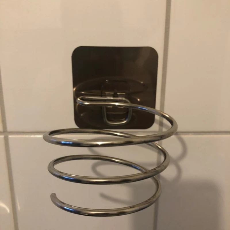 

6 Pcs Wall-Mounted Hair Dryer Holder High Quality Bathroom Shelf Storage Hairdryer Holder Rack Organizer for Hairdryer