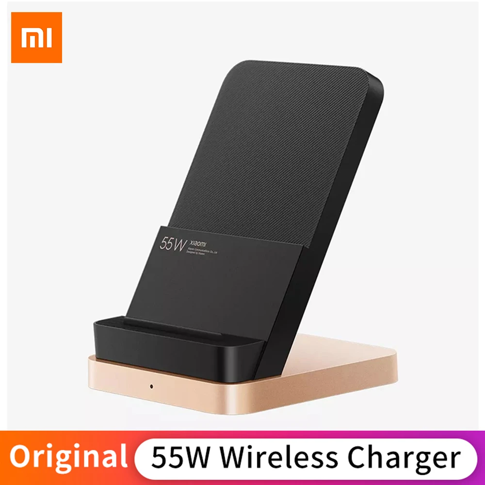 Беспроводное зарядное устройство Xiaomi 55 Вт быстрая беспроводная Вертикальная