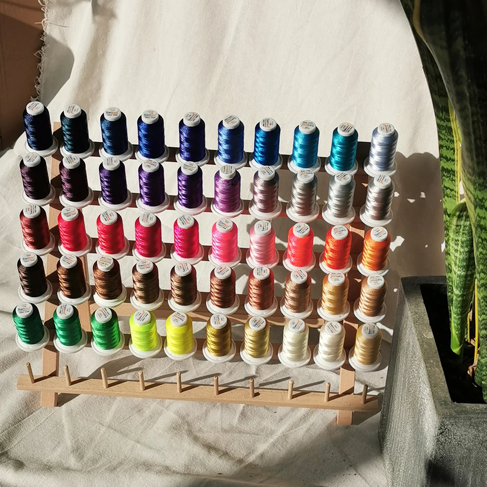 Полиэфирная Вышивальная нить высокой прочности 84 цвета нитки для вышивальной