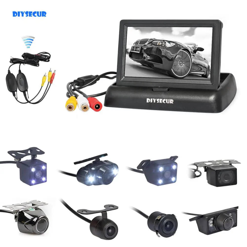 Беспроводная Автомобильная камера заднего вида с ночным видением 4 3 дюйма|Камеры