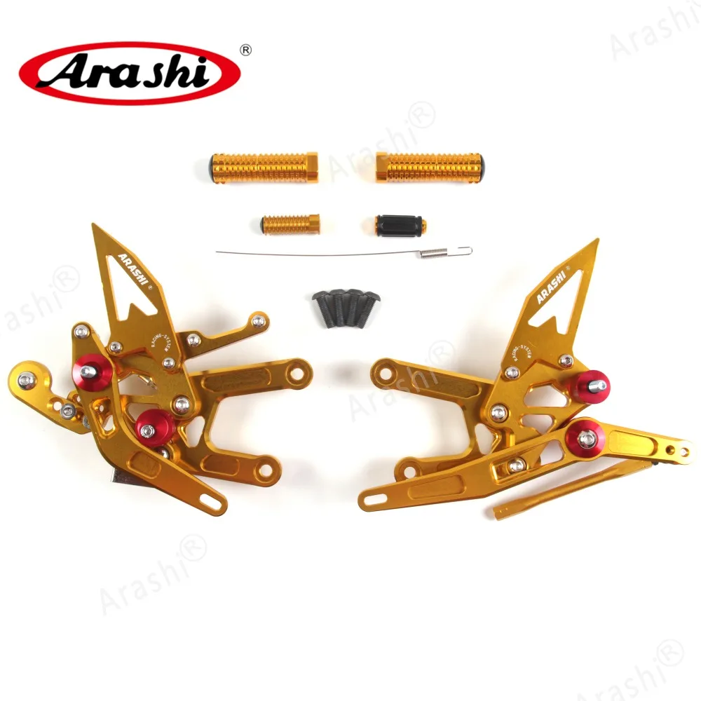 Arashi YZF R6 CNC регулируемая подножка для YAMAHA R6 Rider Rearset подножки аксессуары для мотоциклов 17