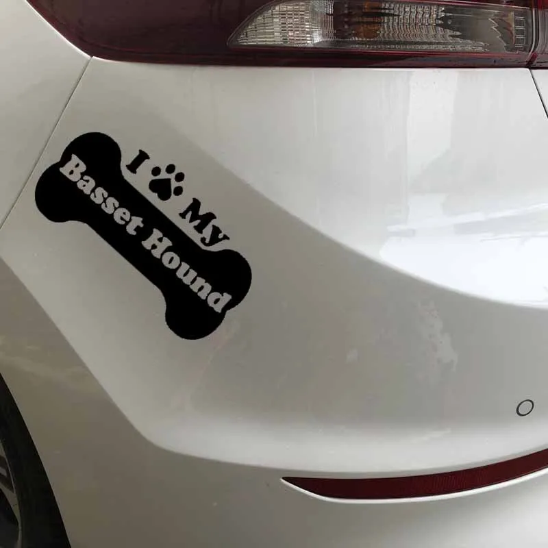 YJZT X см креативная виниловая наклейка автомобильная с надписью I Love Heart My bассет Hound