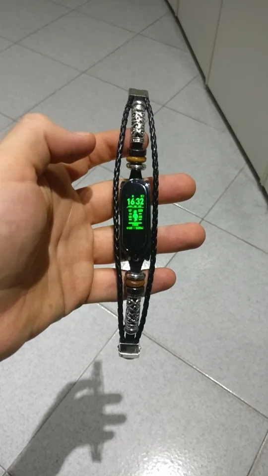 Лидер продаж 2019 браслет для Xiaomi Mi Band 4 сменный кожаный с бусинами Плетеный ремешок