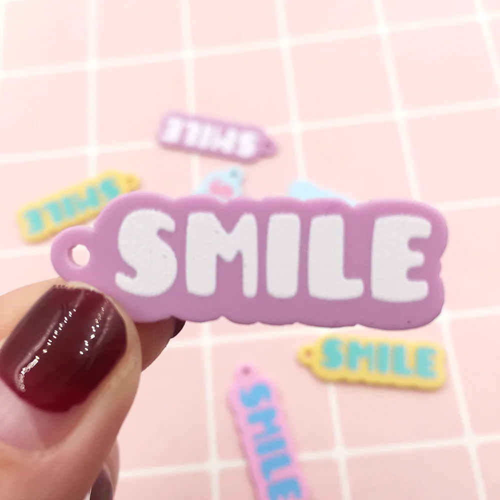 10 шт. смешанные Милые Акриловые искусственные украшения с отверстиями|Статуэтки