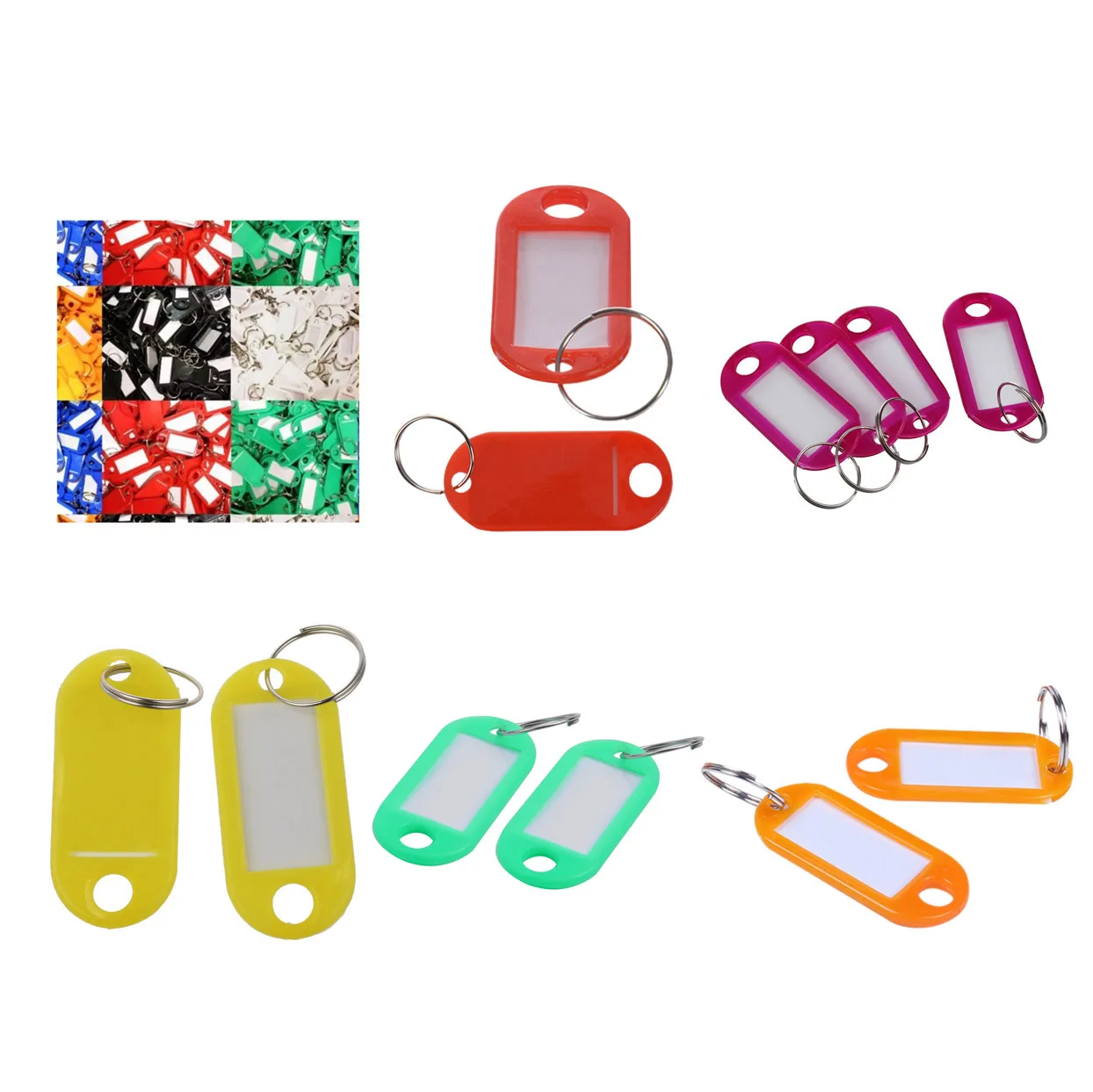 

Key Ring Tags -(100pcs red)