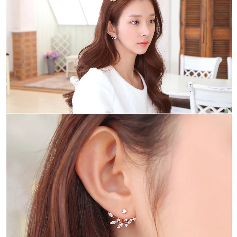 

Korean Ladies Fashion Simple Leaves and Branches Alloy Earrings