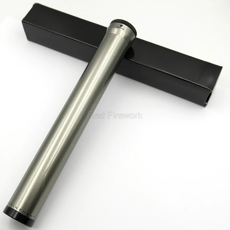 Dark Grey COHIBA 3 цвета портативная труба металлическая для сигары алюминиевая дорожная трубка для увлажнителя сигары мини-сигарная трубка для 1 Сигары - Цвет: Dark Grey