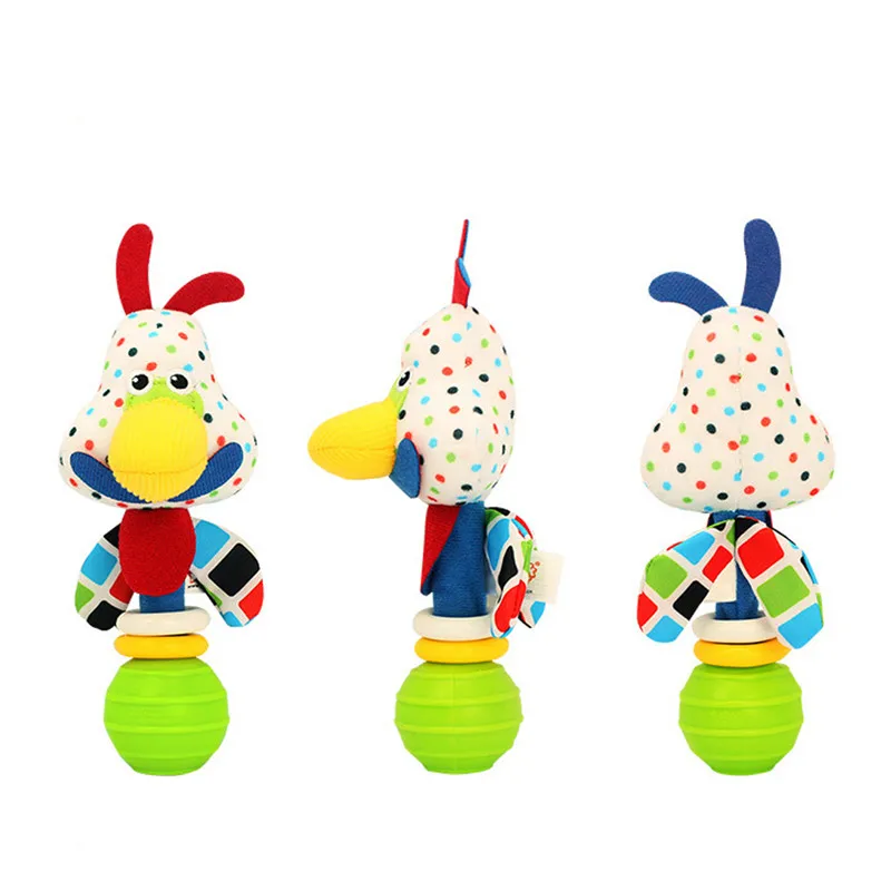 

Cute Plush Animal Hand Bells Baby Toys Baby Rattle Ring Bell Toy Newborn Mobile Infant Early Educational Doll Toys 0-12 Months