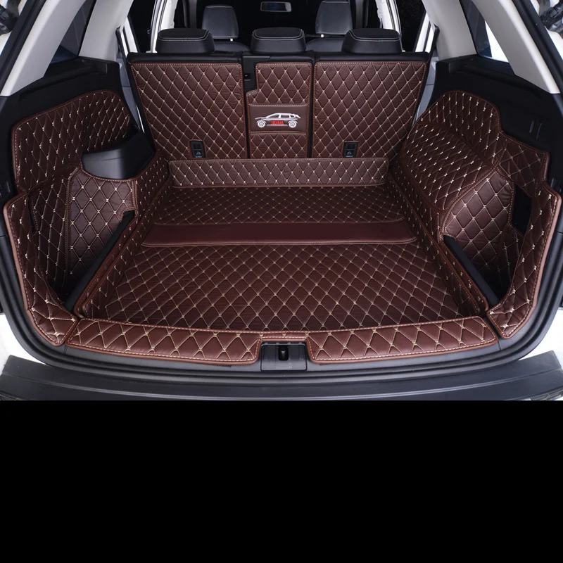 Lsrtw2017 кожаный коврик для багажника автомобиля Коврики Skoda Kodiaq 2017 2018 2019 2020 загрузки
