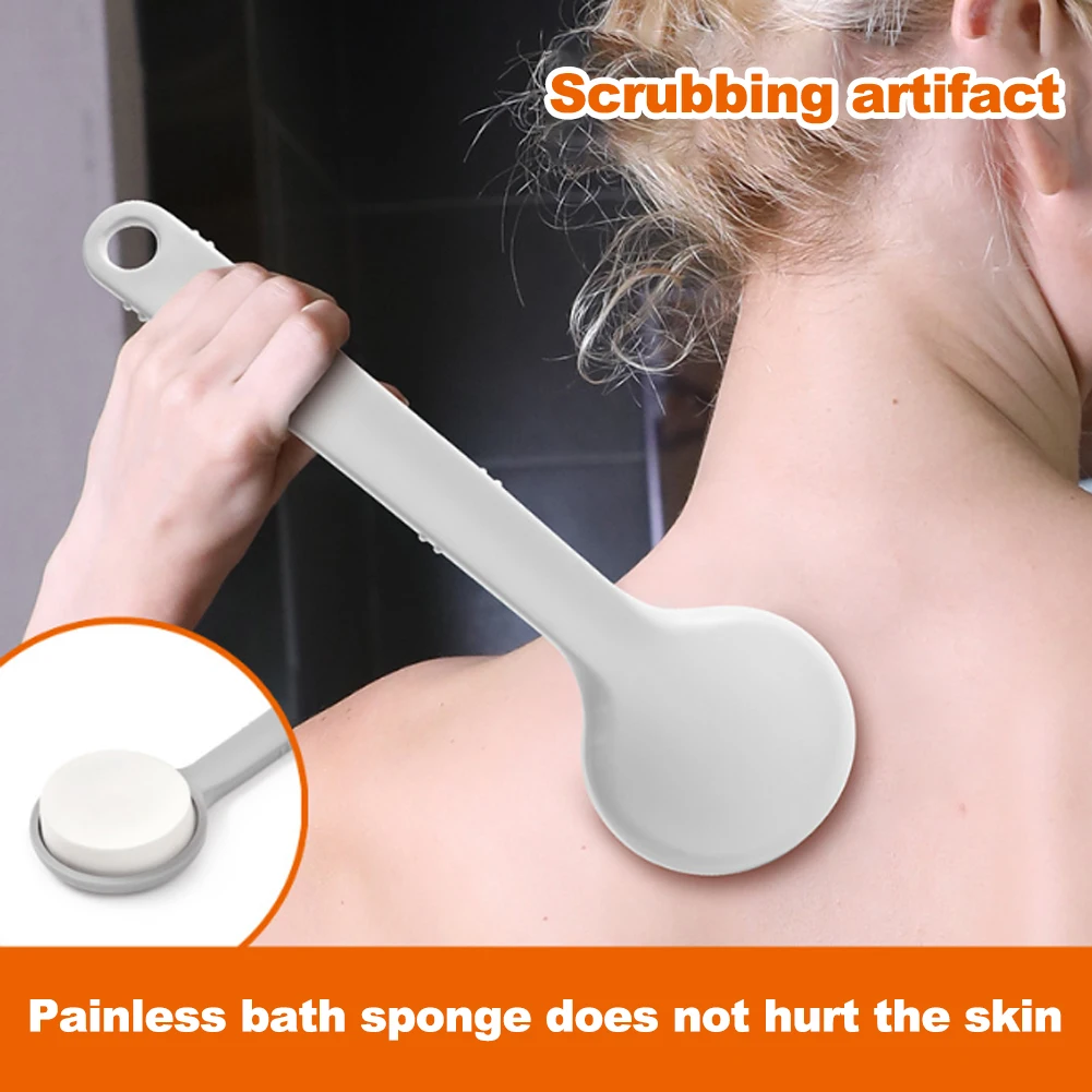 

Painless Bath Sponge Shower Detergent Lotion Applicator Sponge Bath Back Brush Long Handle Body Wash Skin Brush Body Scrubber