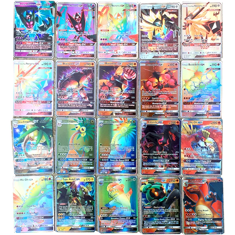 300 шт. 200 100 50 GX MEGA Shining Cards Game Battle Carte Trading Детская коллекция игрушек|Игровые фигурки