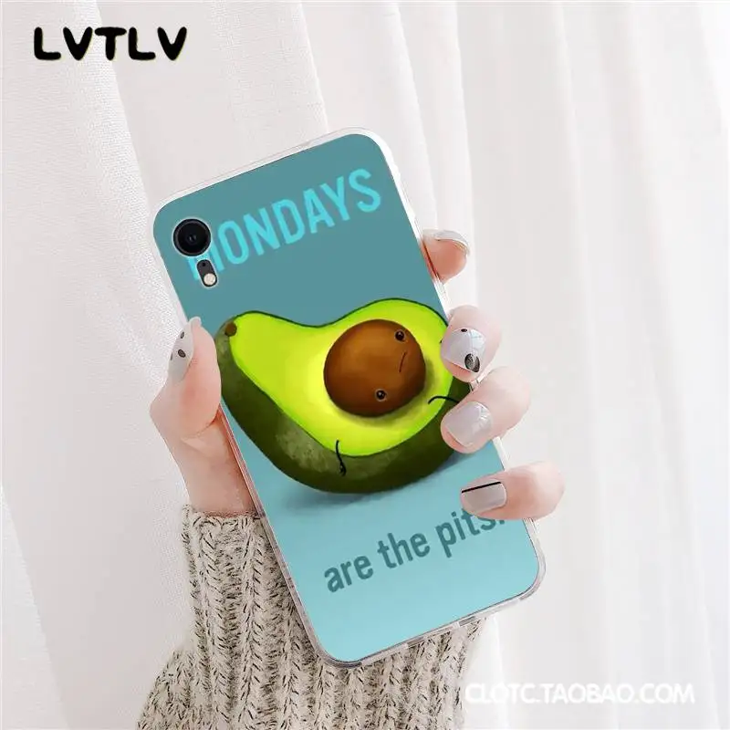 LVTLV авокадо DIY окрашенный красивый чехол для телефона iPhone 11 pro XS MAX 8 7 6 6S Plus X 5 5S SE XR |