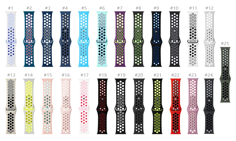 Ремешок для часов Iwatch Apple Watch 4 42 мм 44 мм силиконовый спортивный ремешок для Apple Watch 3 38 мм 40 мм сменные полосы 81010