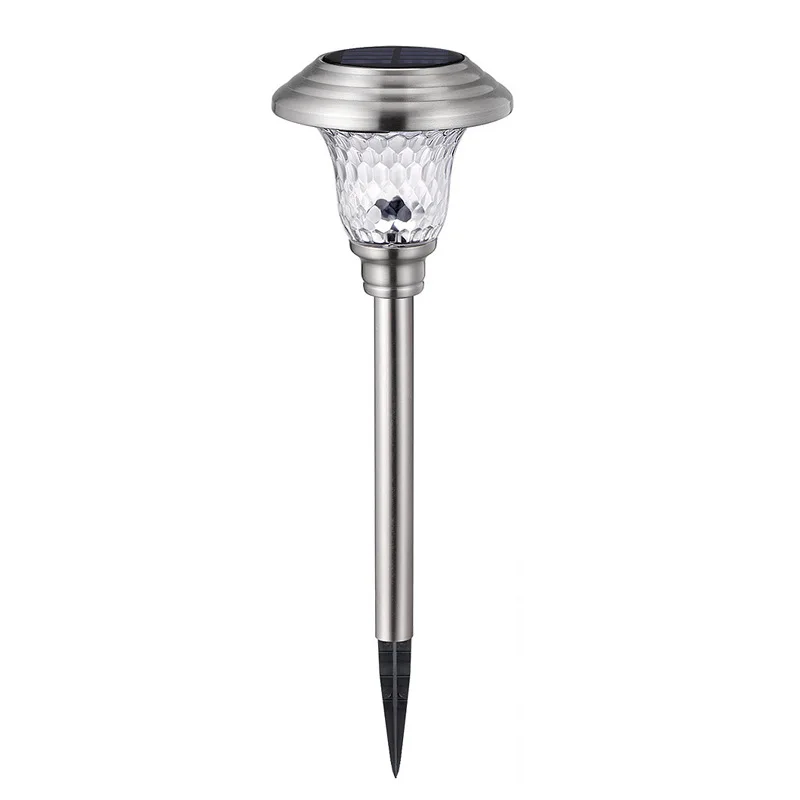 

Amazon hot style of solar energy lawn lamp waterproof outdoor stainless steel glass ground lamp, led garden landscape
