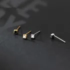 Камира реальные 925 стерлингового серебра с модным геометрическим Циркон квадратные серьги-гвоздики для женщин подростков Простые Вечерние украшения для пирсинга, 2021