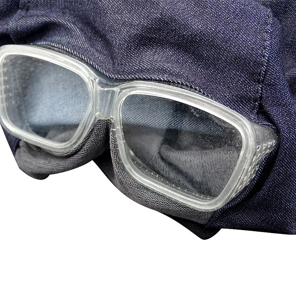 Маска для защиты от брызг капюшон из денима защитный однотонный слюнявчик полное