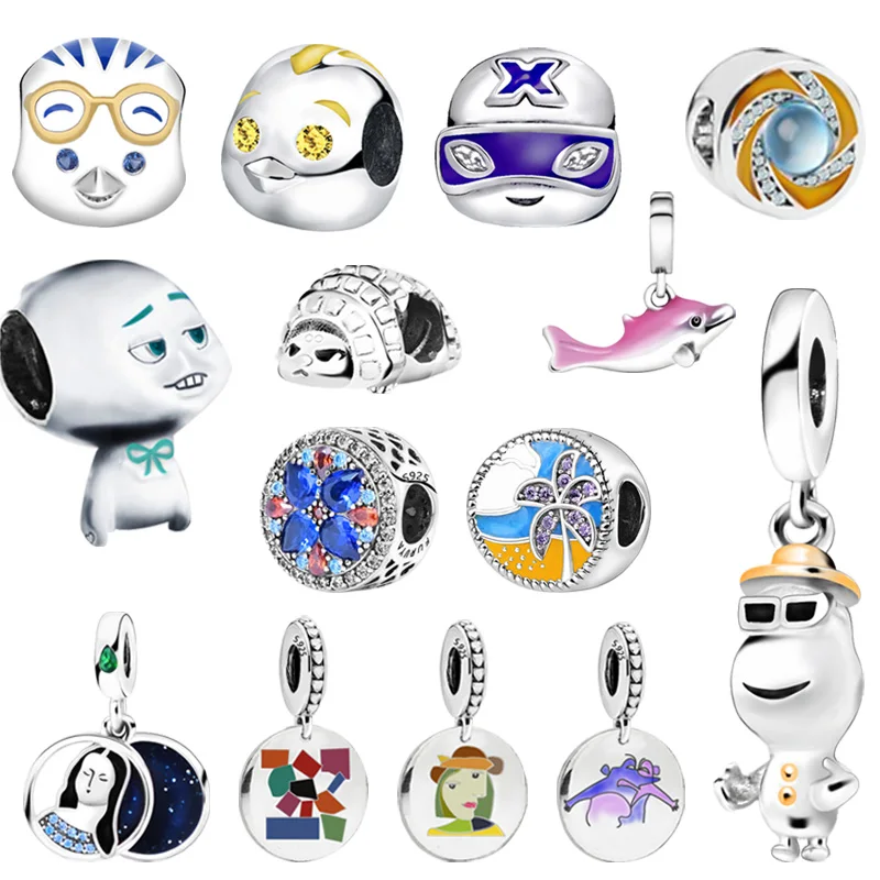 Женский браслет из серебра 925 пробы с подвеской и бусинами | Украшения аксессуары