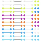 Для сосков и языка кольца фиксатор светится в темноте прямая штанга гибкий акриловый фиксатор для пирсинга сосков 12141618 мм
