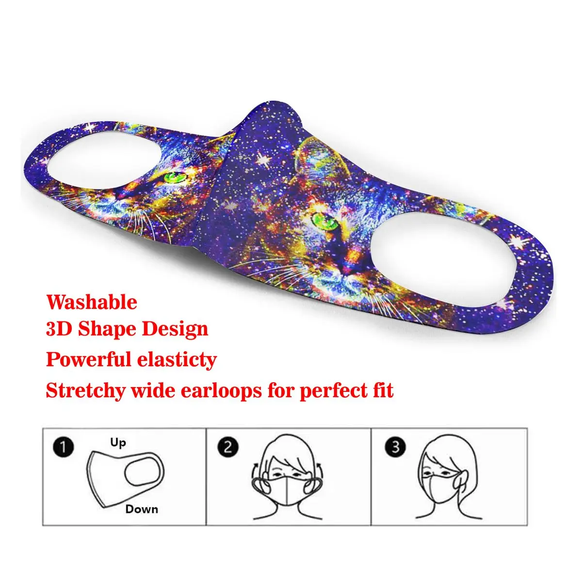 

Glow In Dark Cat Owl Cotton Masks Festive Party Respirator Keep Warm Camouflage Anti Dust Mouth Muffle