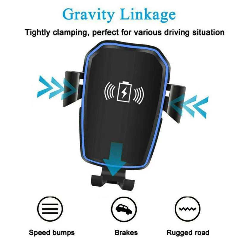 Новый пластиковый Qi беспроводной быстрой зарядки автомобильное зарядное