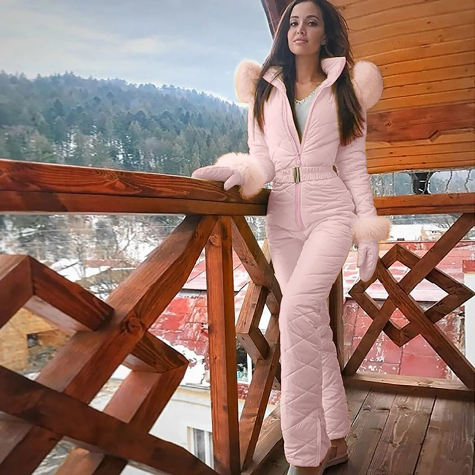 

Женский цельный лыжный комбинезон, дышащая куртка для сноуборда, комплекты лыжных брюк, боди, уличные зимние костюмы, женский лыжный костюм ...