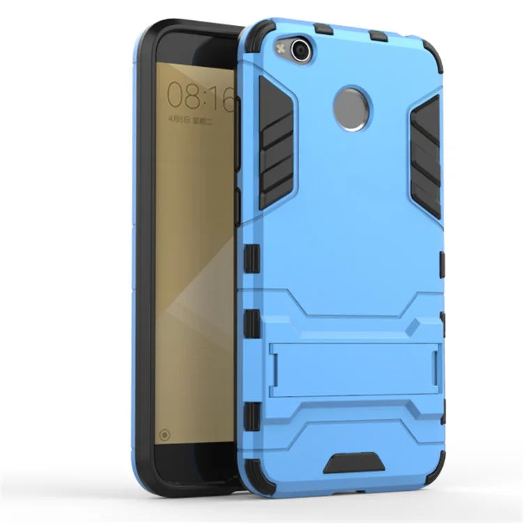 robot armor blue Прочный чехол для Xiaomi Redmi 4X, чехол для Xiaomi Redmi 4X, противоударный жесткий ТПУ силиконовый защитный чехол для телефона Redmi Note 6 pro - Цвет: robot armor blue