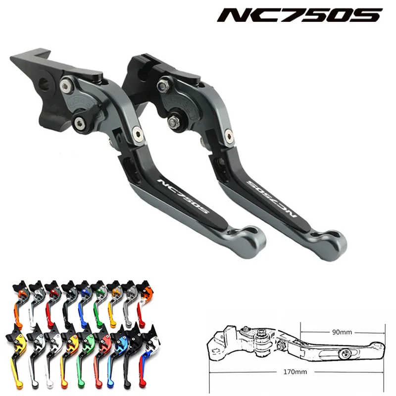 

Laser Engraved Logo Blue and Titanium CNC Folding Extendable Motorcycle Brake Clutch Levers for Honda NC700 S NC700S 2012- 2013